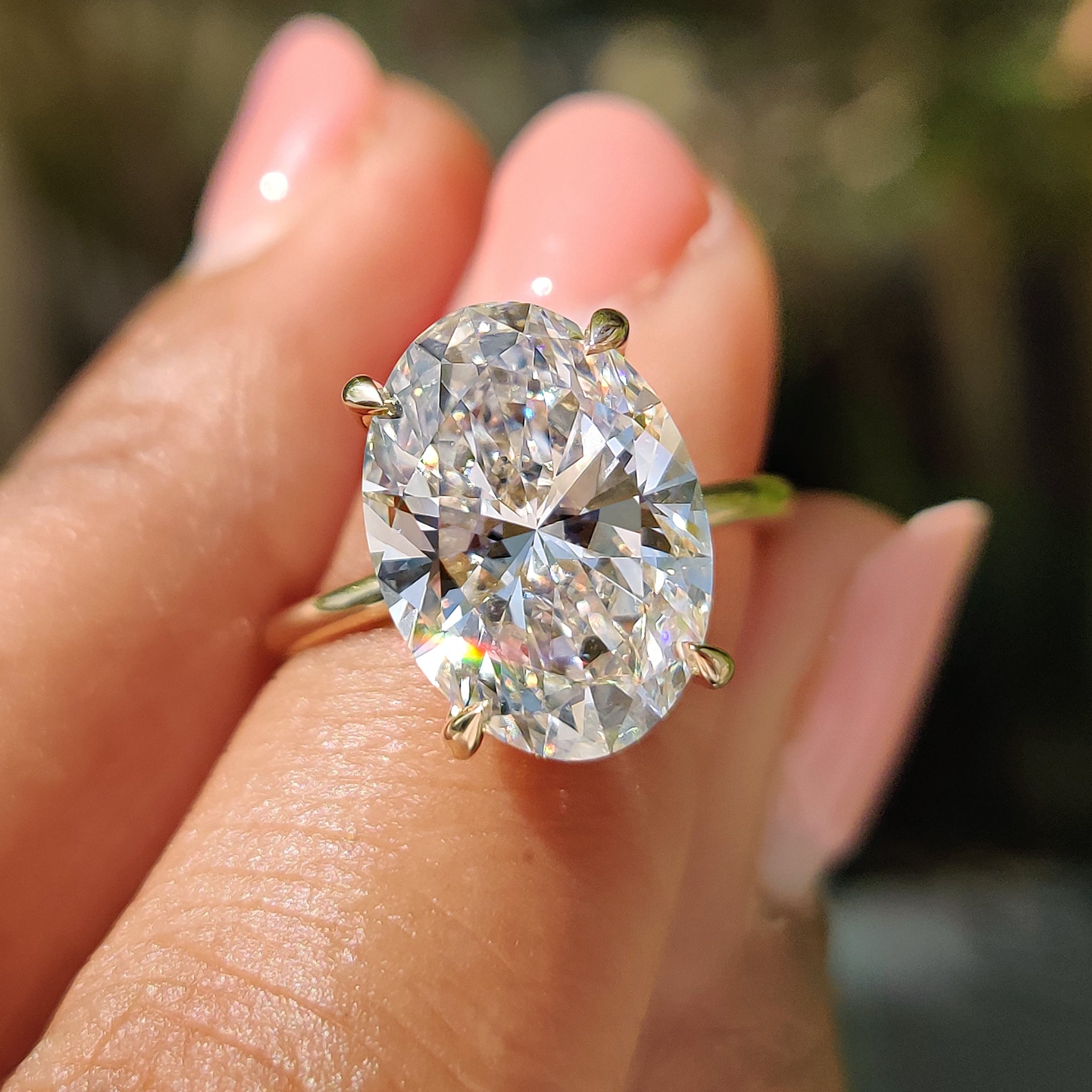 carat Oval Diamond Engagement Ring In Yellow Gold