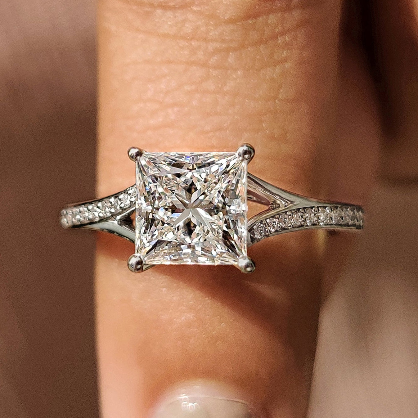 princess cut dress ring Classic Princess Cut Diamond Engagement Ring