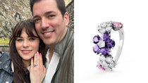 Zooey Deschanel Engagement Ring - Floral Style