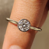 Solitaire setting ring featuring a stunning single diamond.
