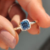 Cushion solitaire ring offers classic soft cushion beauty.
