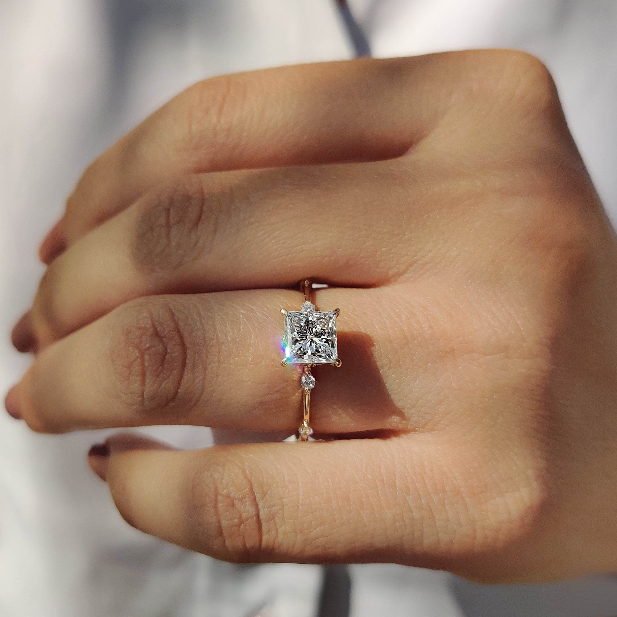 Four Claw Diamond Ring showcasing timeless elegance.

