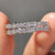 Moissanite wedding band crafted with baguette and round cut stones in a modern layout.