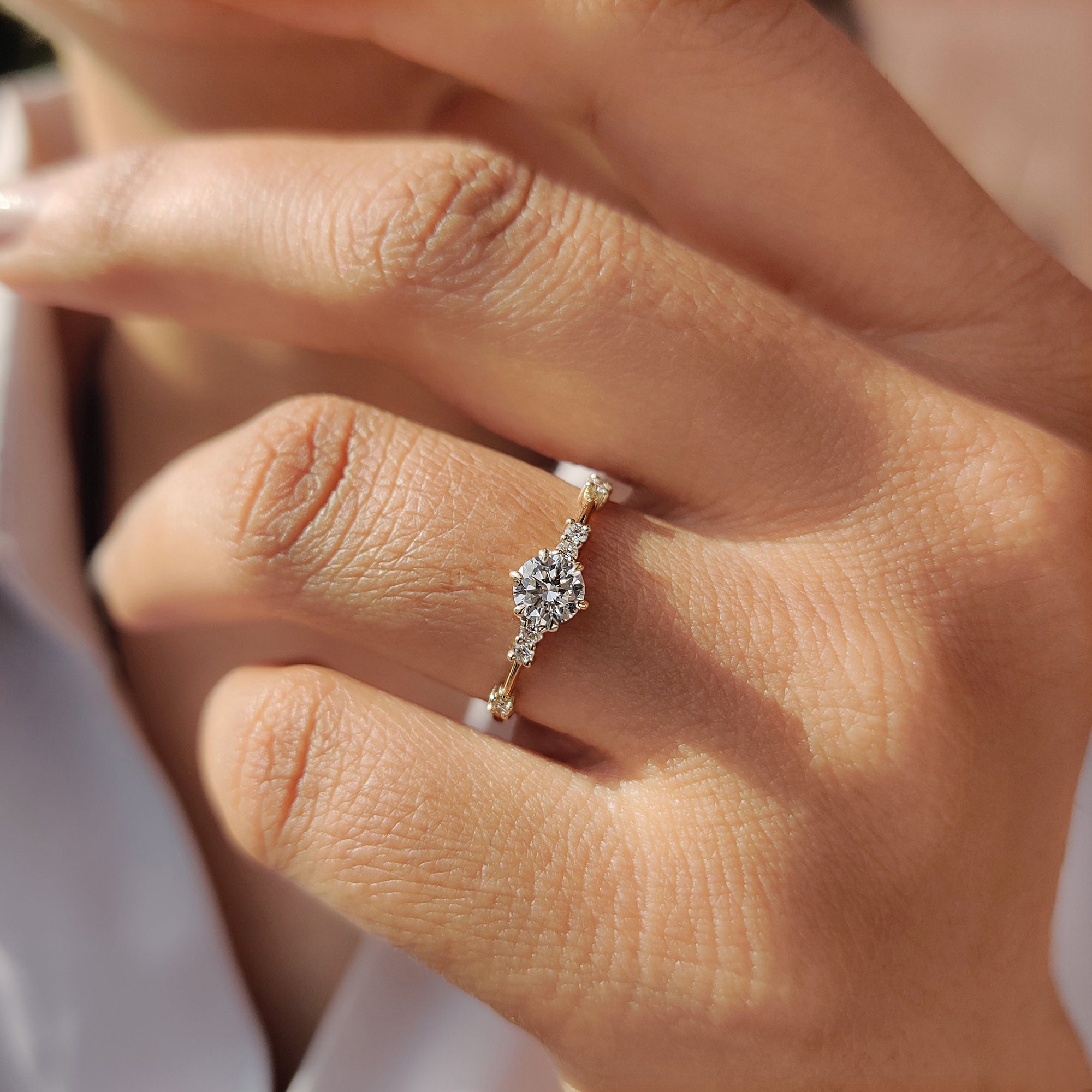 Carat Diamonds Engagement Ring with a sparkling diamond.
