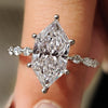 Dutch marquise engagement ring in white gold.
