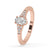 Six Prong Engagement Ring With Stunning Tab Prong Setting