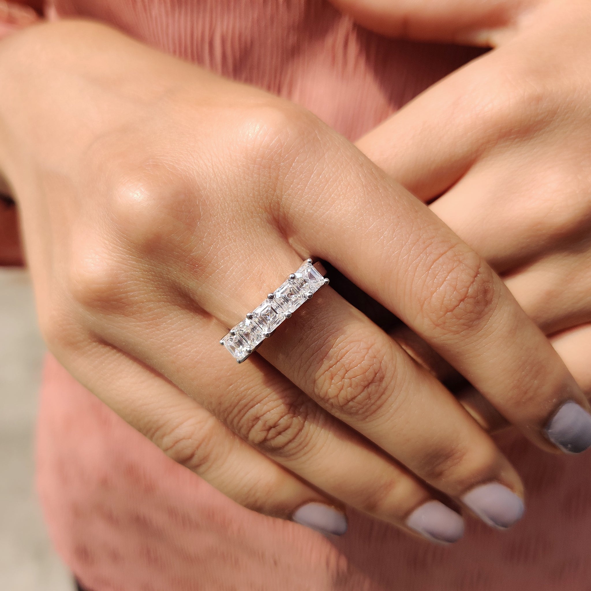 Unique wedding band adds personal style to any set.
