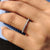 White gold wedding band with a sleek and modern look.
