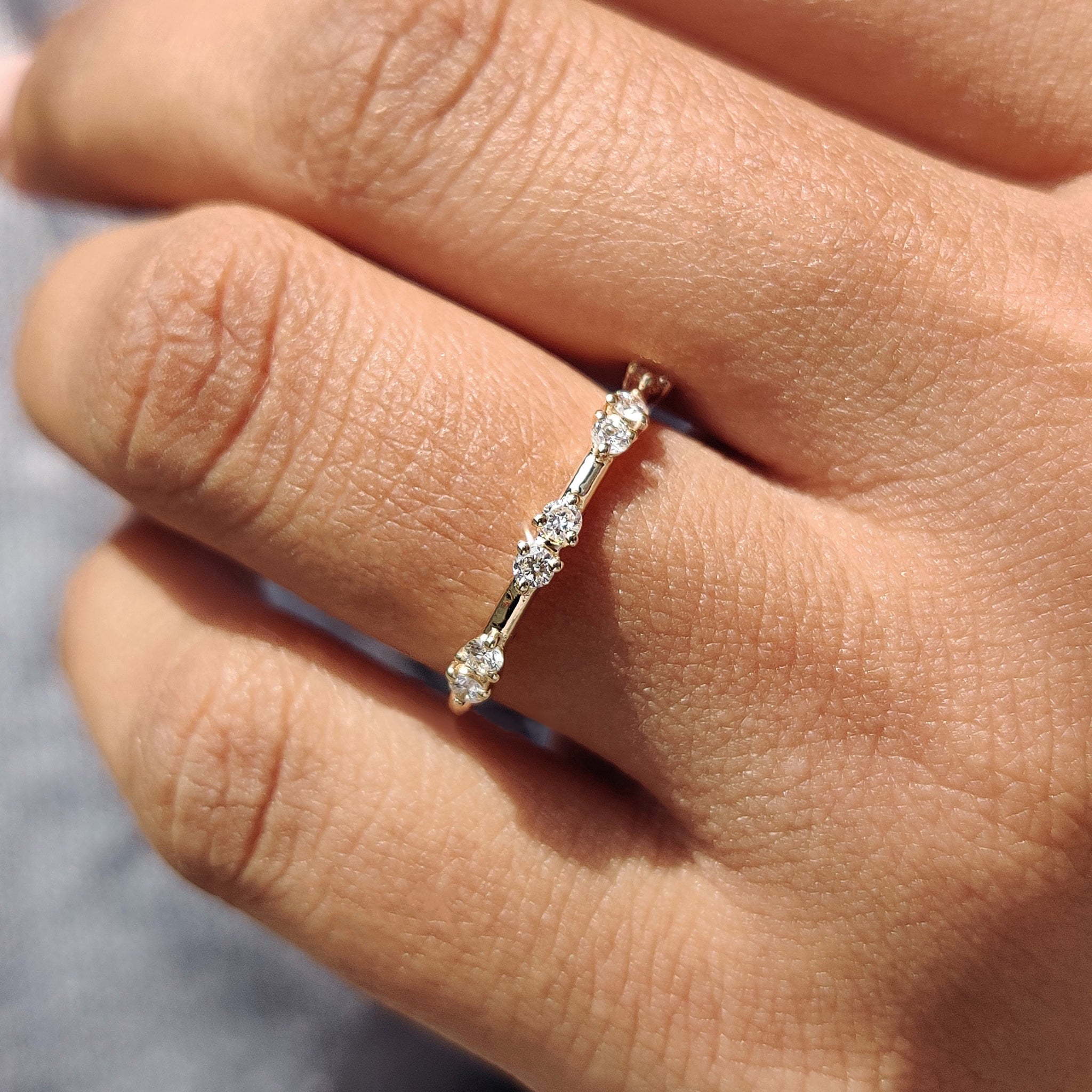 Half Eternity Band - Yellow Gold