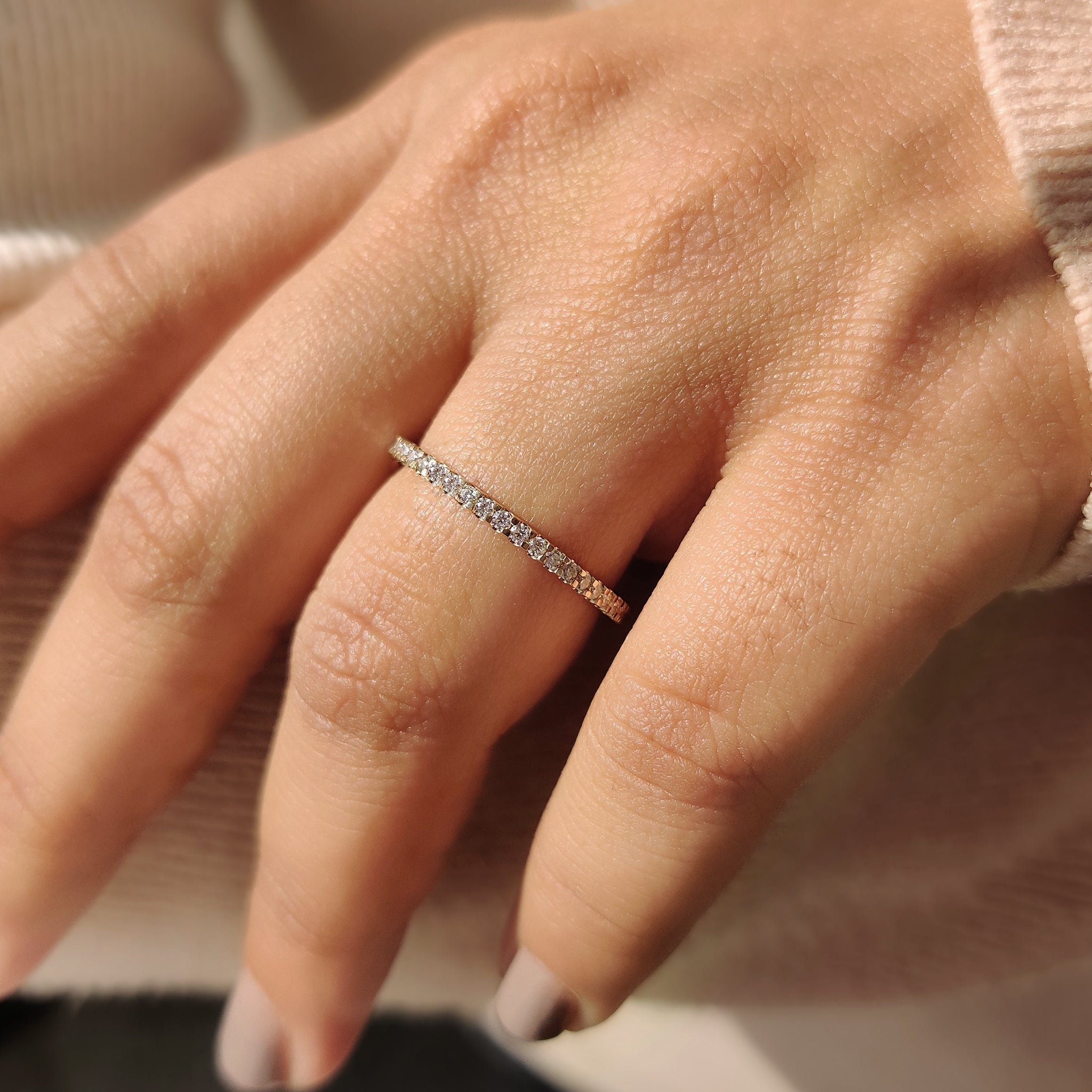 Round Cut Diamond Eternity Band for lasting beauty.

