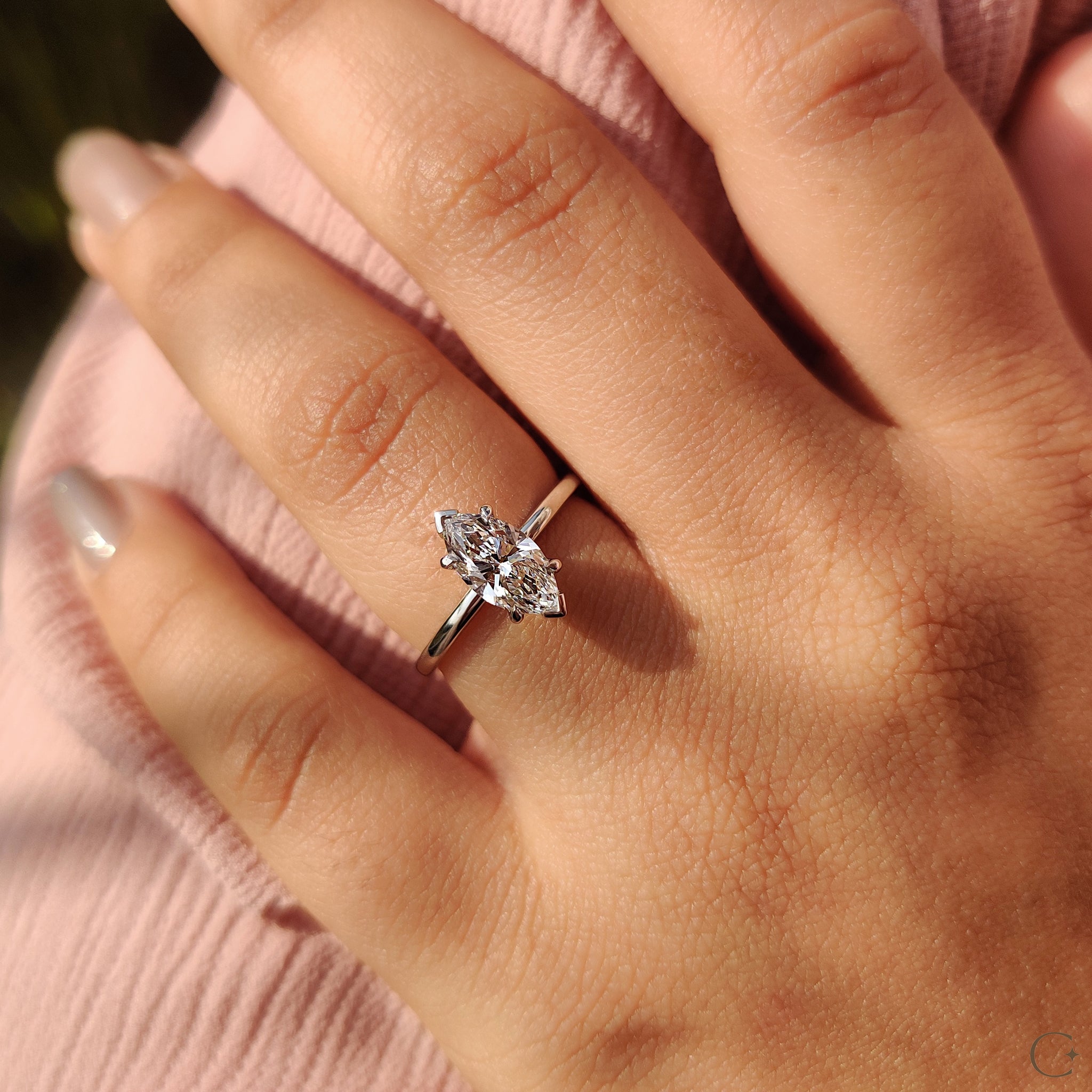 IGI certified diamond ring for guaranteed quality.
