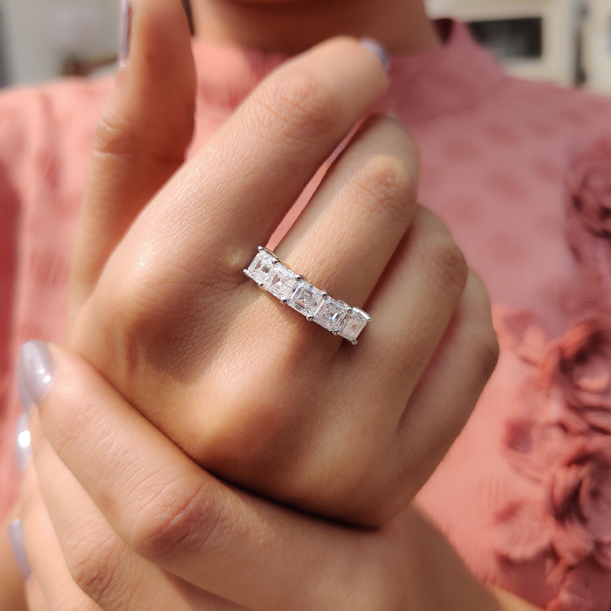 Custom wedding band designed to match your story.
