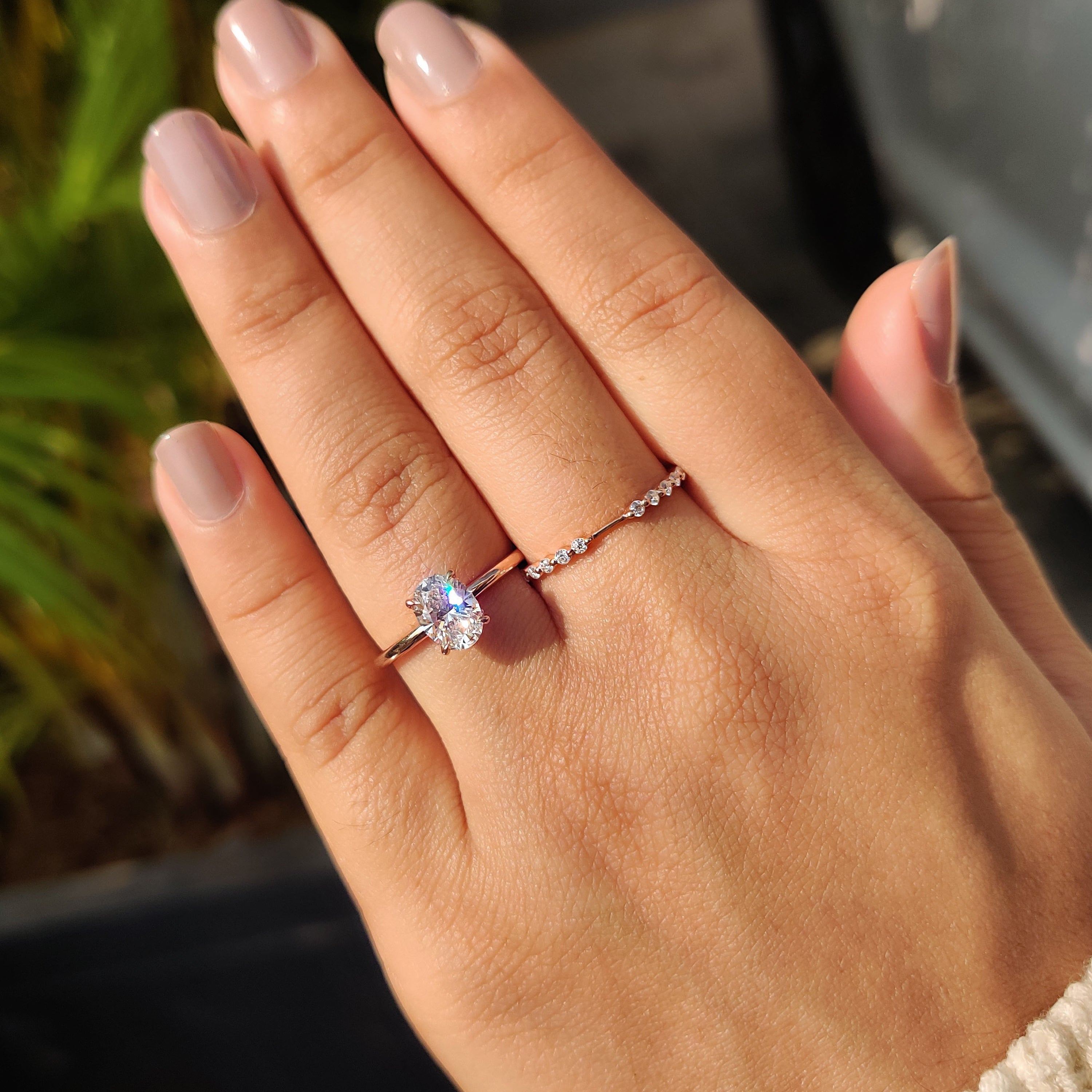 Handmade jewelry with a minimalist rose gold band.
