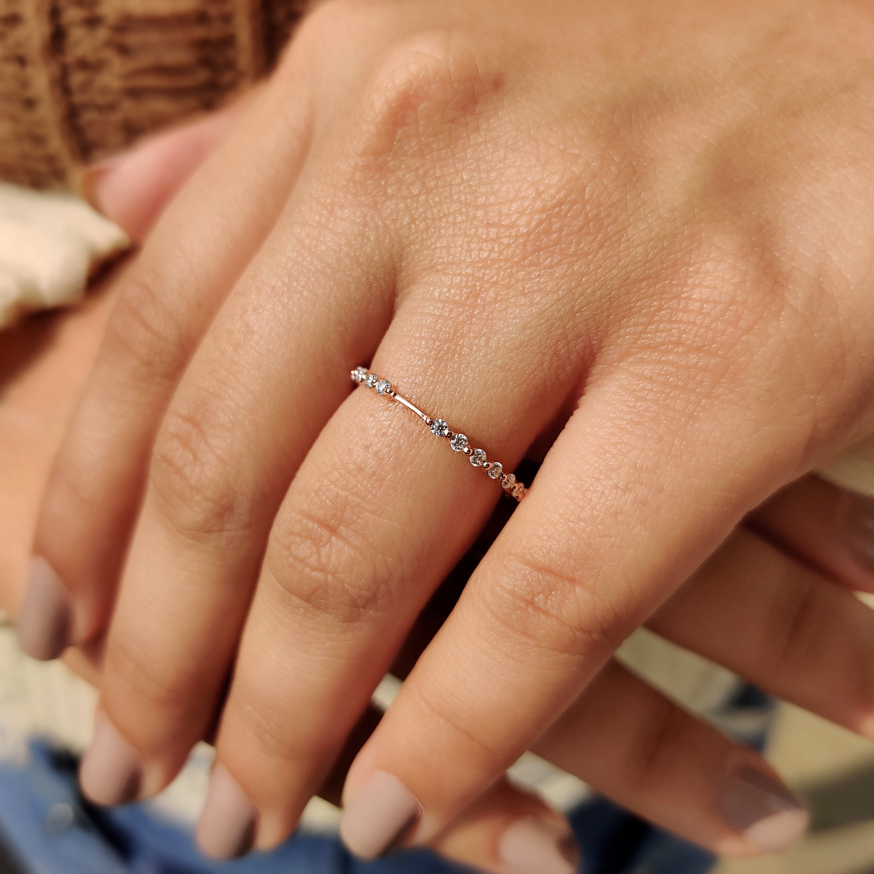 Simple and elegant handmade wedding band from carat diamonds.