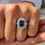 Radiant Halo Engagement Ring With Cathedral Setting
