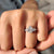 Three Stone Diamond Ring in Pear Diamond Setting