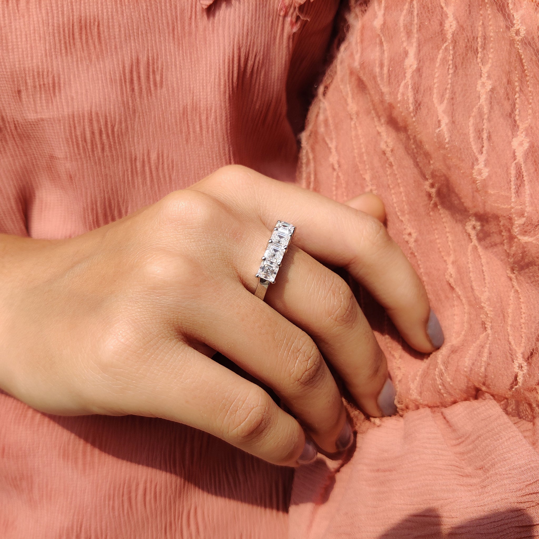 Buy moissanite band for lasting beauty and smart cost.