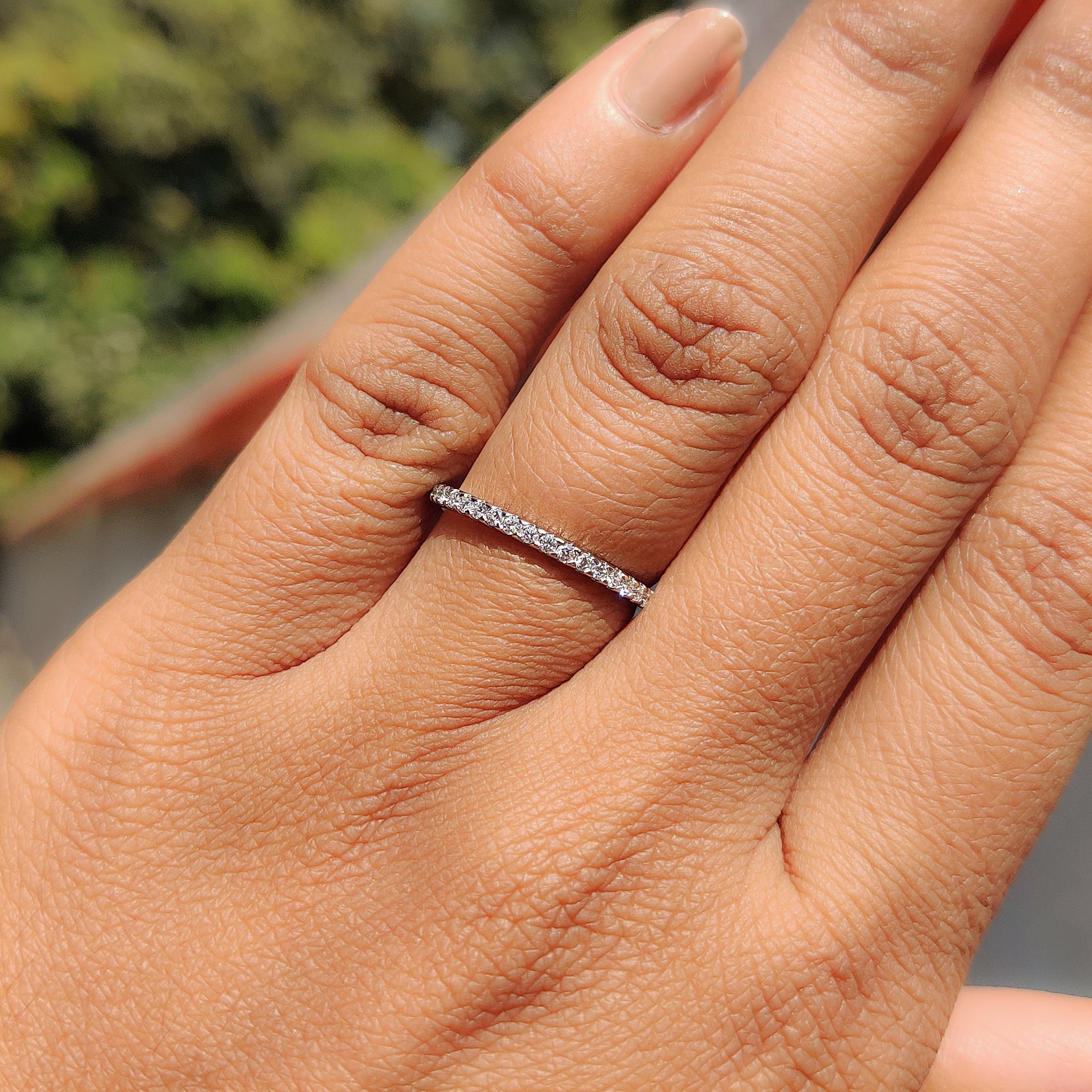 Handmade jewelry featuring a stunning wedding band.
