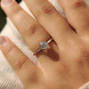 Bezel Set Round Diamond Ring in White Gold