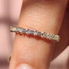 Round Cut Dimond Prong Setting minimalist wedding band wedding band stack igi certified.
