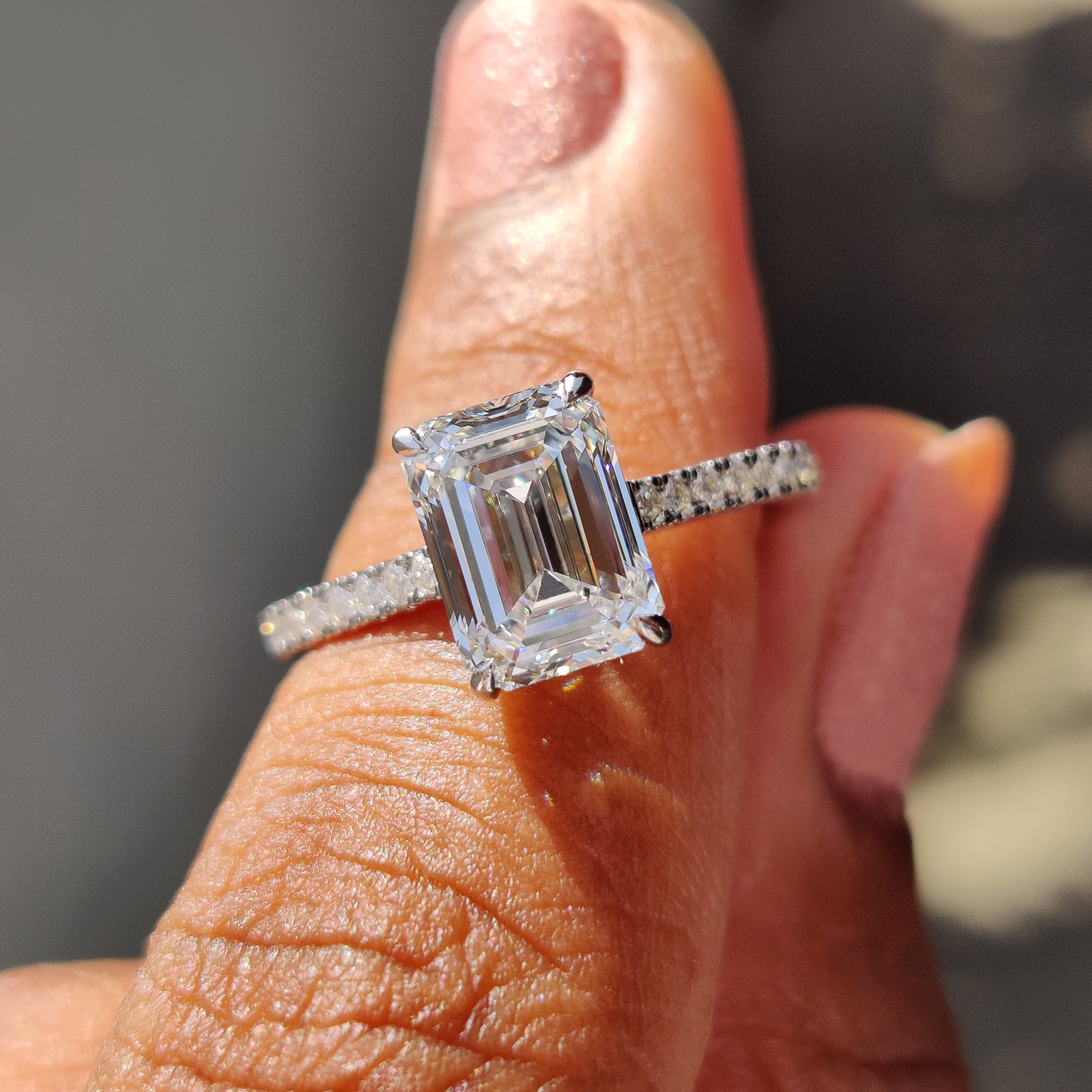Emerald Cut Diamond Engagement Ring