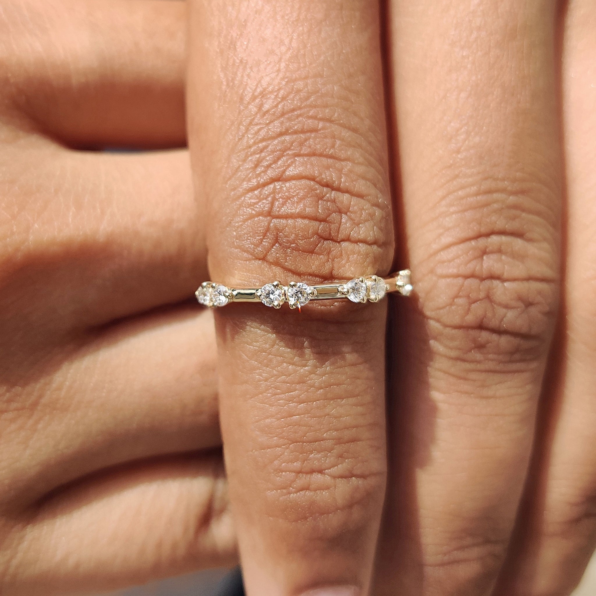 Half Eternity Band - Yellow Gold
