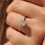 Solitaire Set Radiant Cut Gold Engagement Ring