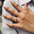 3 Row Pave Diamond Band With Bypass Setting