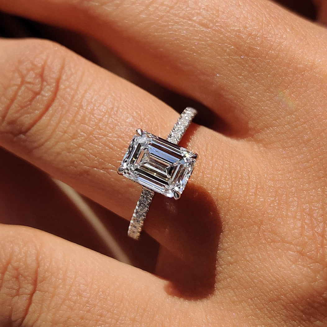 Emerald Cut Diamond Engagement Ring