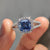 Pave band engagement ring with cushion cut ring
