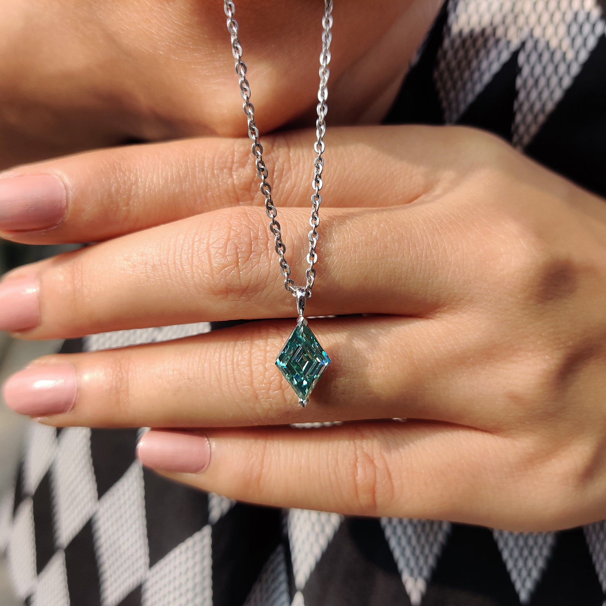 White gold pendant created as a wedding pendant and pendant for her.
