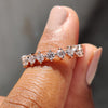 Secure Compass Prong Round Diamond Eternity Wedding Band