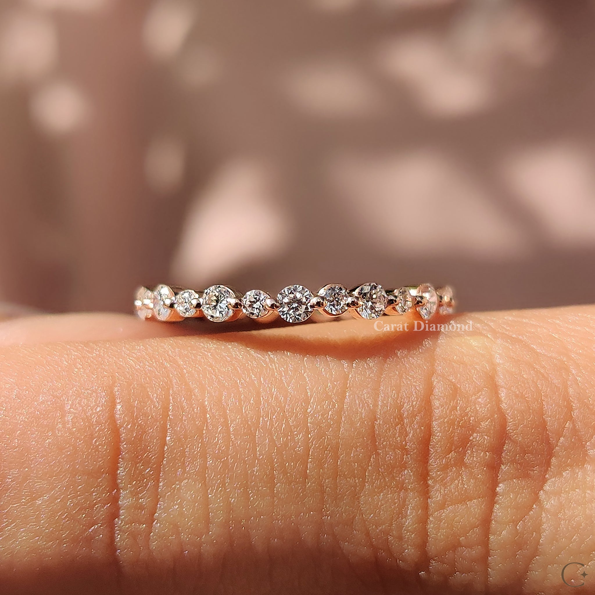 Full eternity wedding band crafted with lab-grown diamonds.