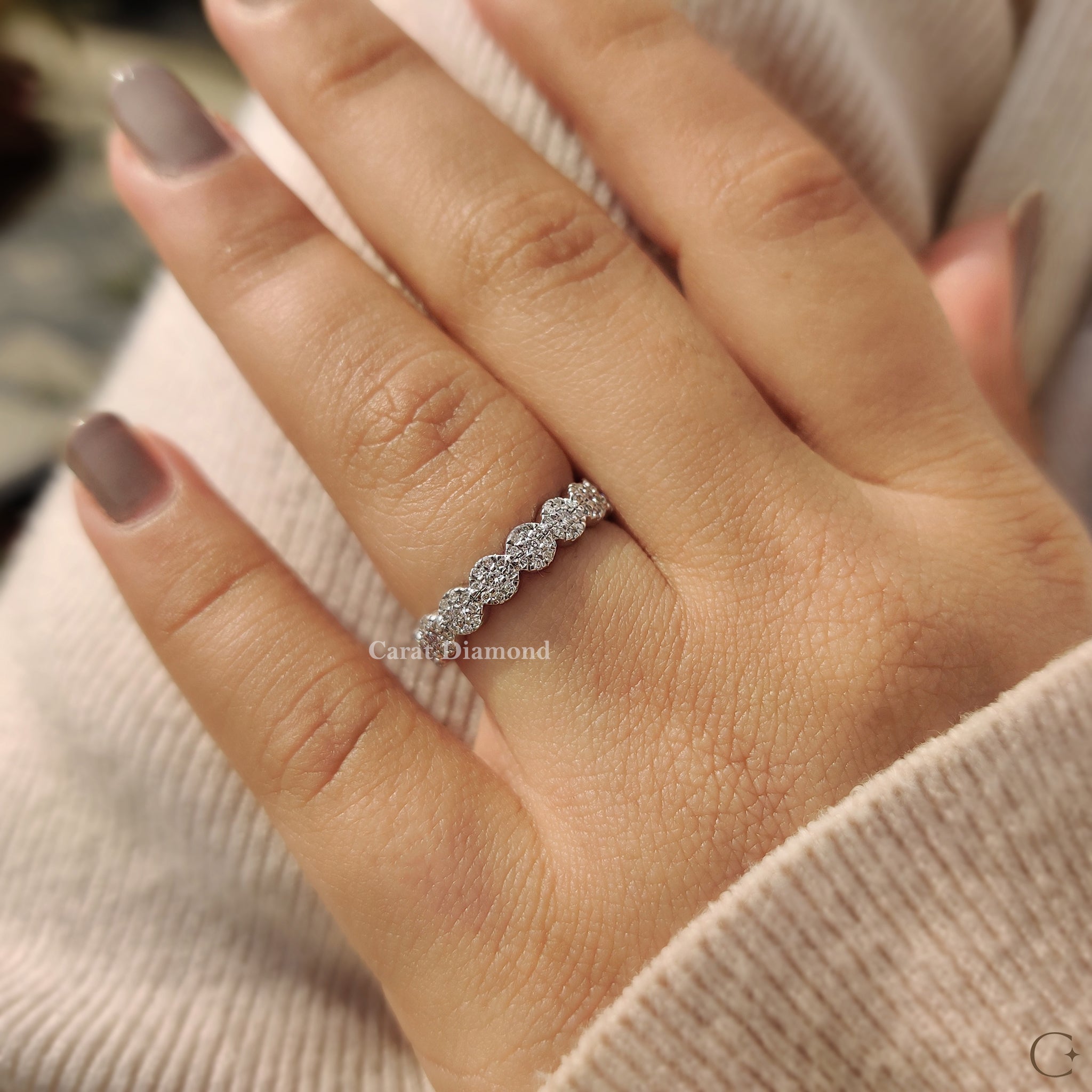 Brilliant cut diamond band showcasing unmatched brilliance and elegance.