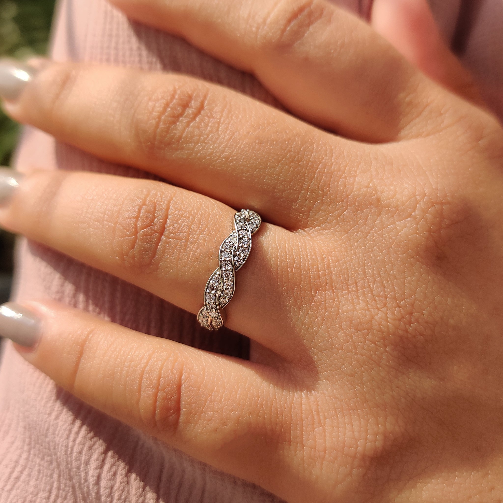 Buy wedding band made from handmade white gold.

