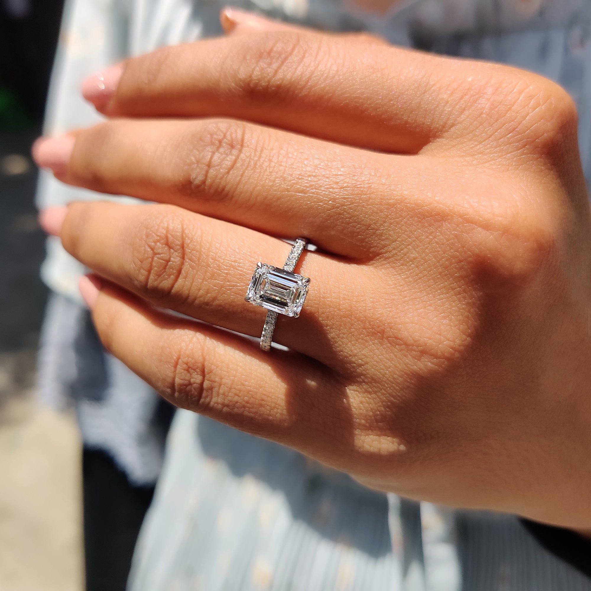 Emerald Cut Diamond Engagement Ring