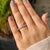 Lab grown diamond wedding band combining sustainability with luxury.