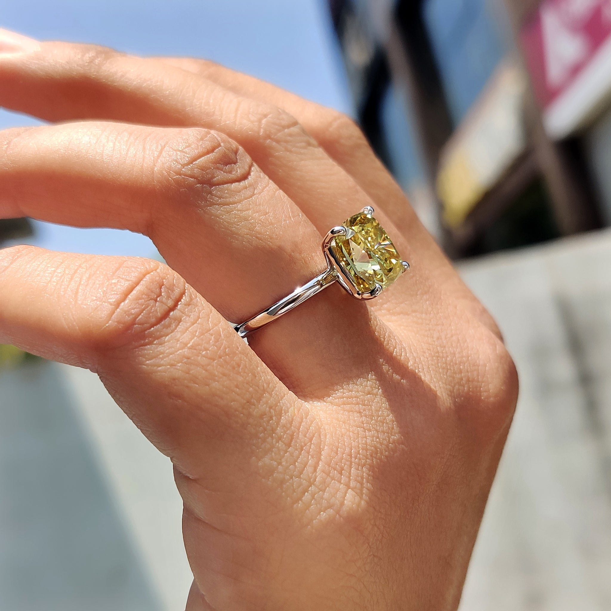 Cushion cut carat diamonds engagement ring designed to impress.