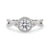 Twisted engagement ring showcasing a stunning round cut diamond and intricate twist band design for an elegant look.