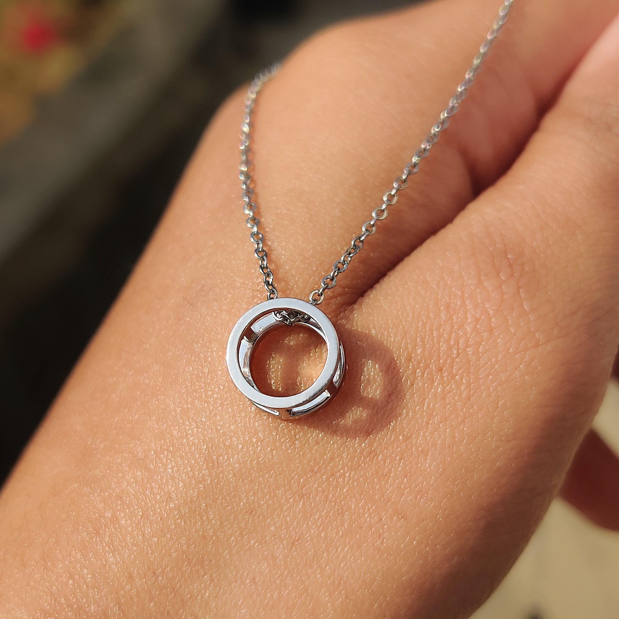 Diamond Halo Pendant in Round Circle Design
