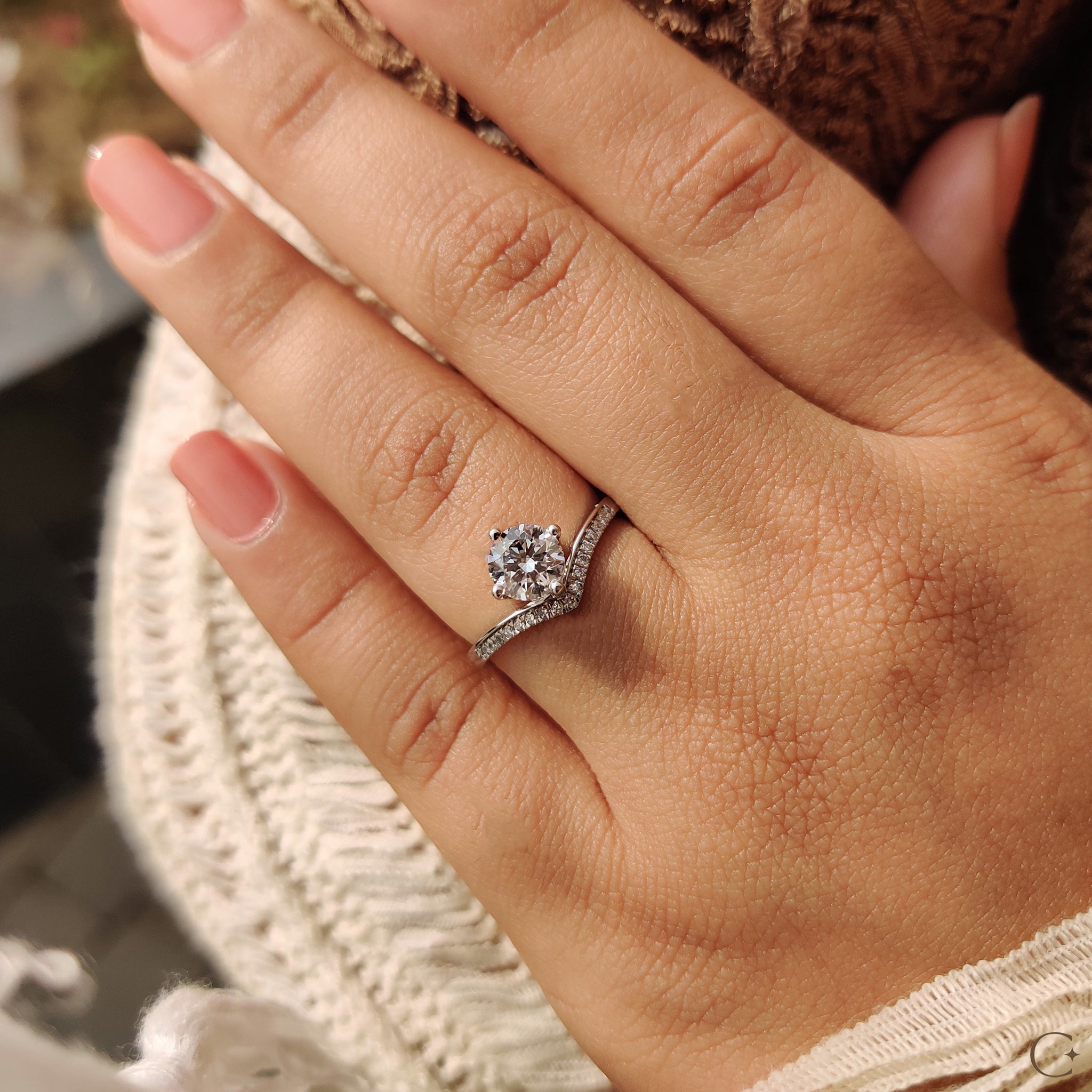 Brilliant cut diamond ring with unmatched brilliance.