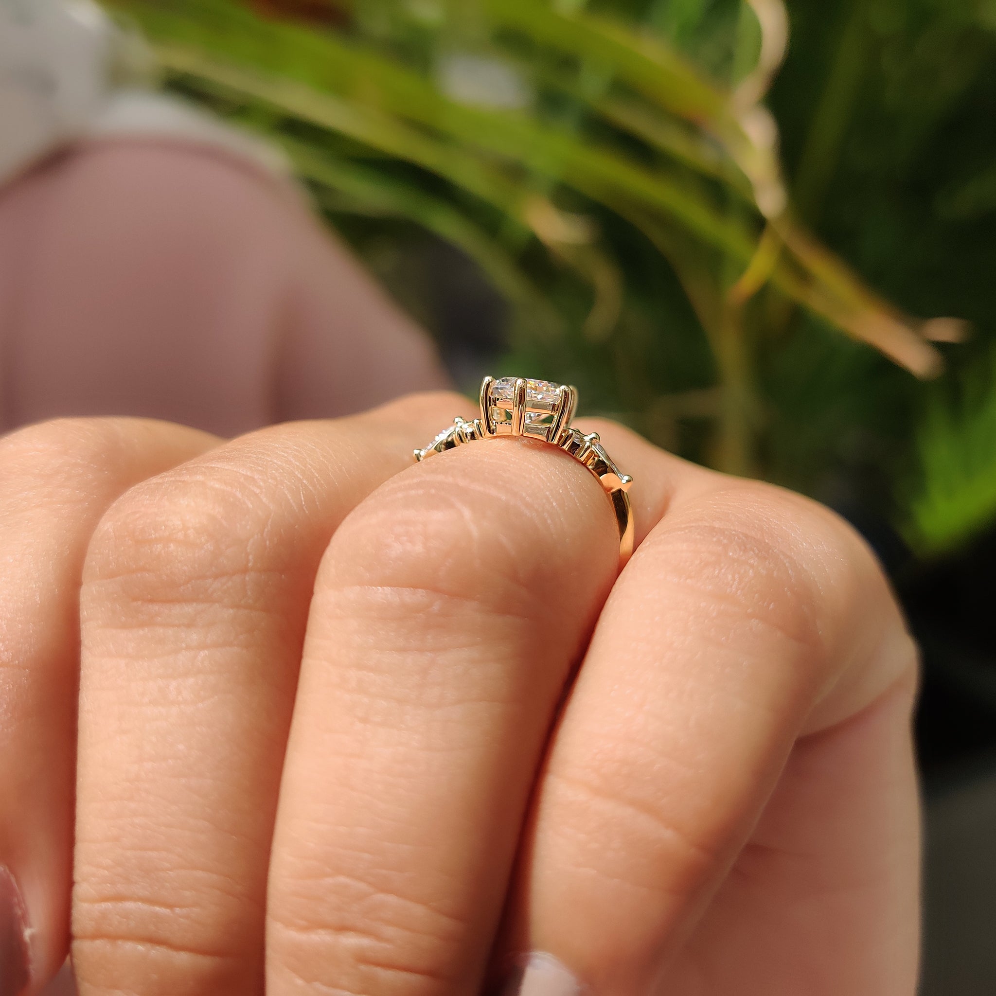 Handmade ring with handmade jewelry.