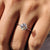 Round Cut Diamond Compass Prong Engagement Ring