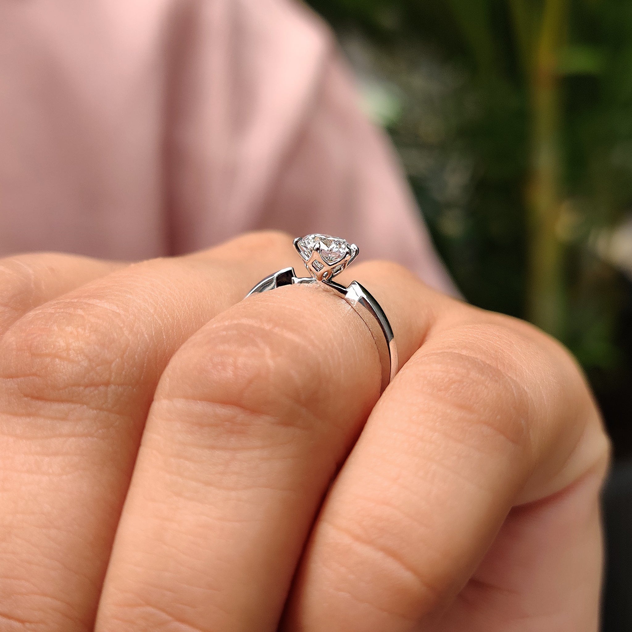 Buy engagement ring with handmade ring.
