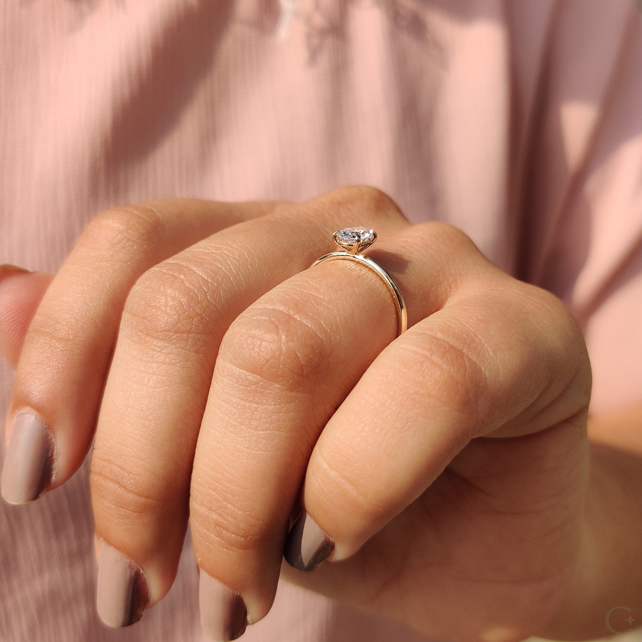 Buy engagement ring with a sparkling oval diamond today.
