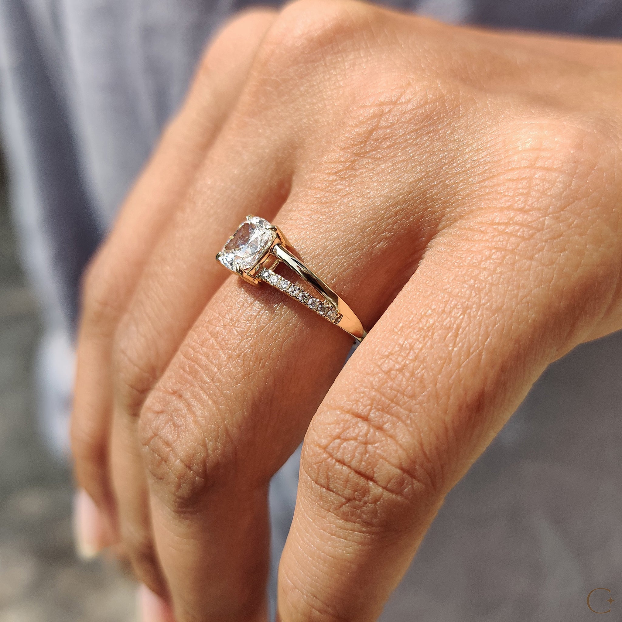 Lab Grown Diamond ring with eco-friendly sparkle.