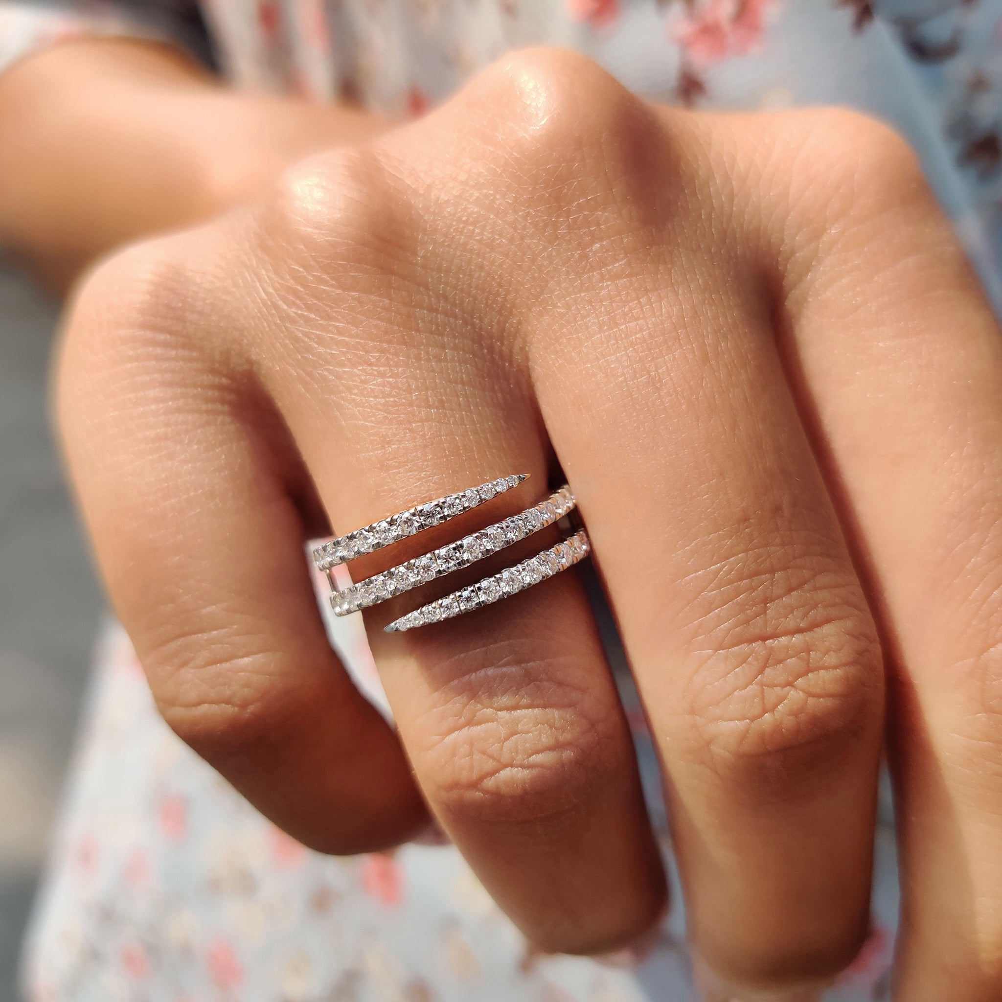Spiral wedding band featuring intricate design and high-quality craftsmanship.