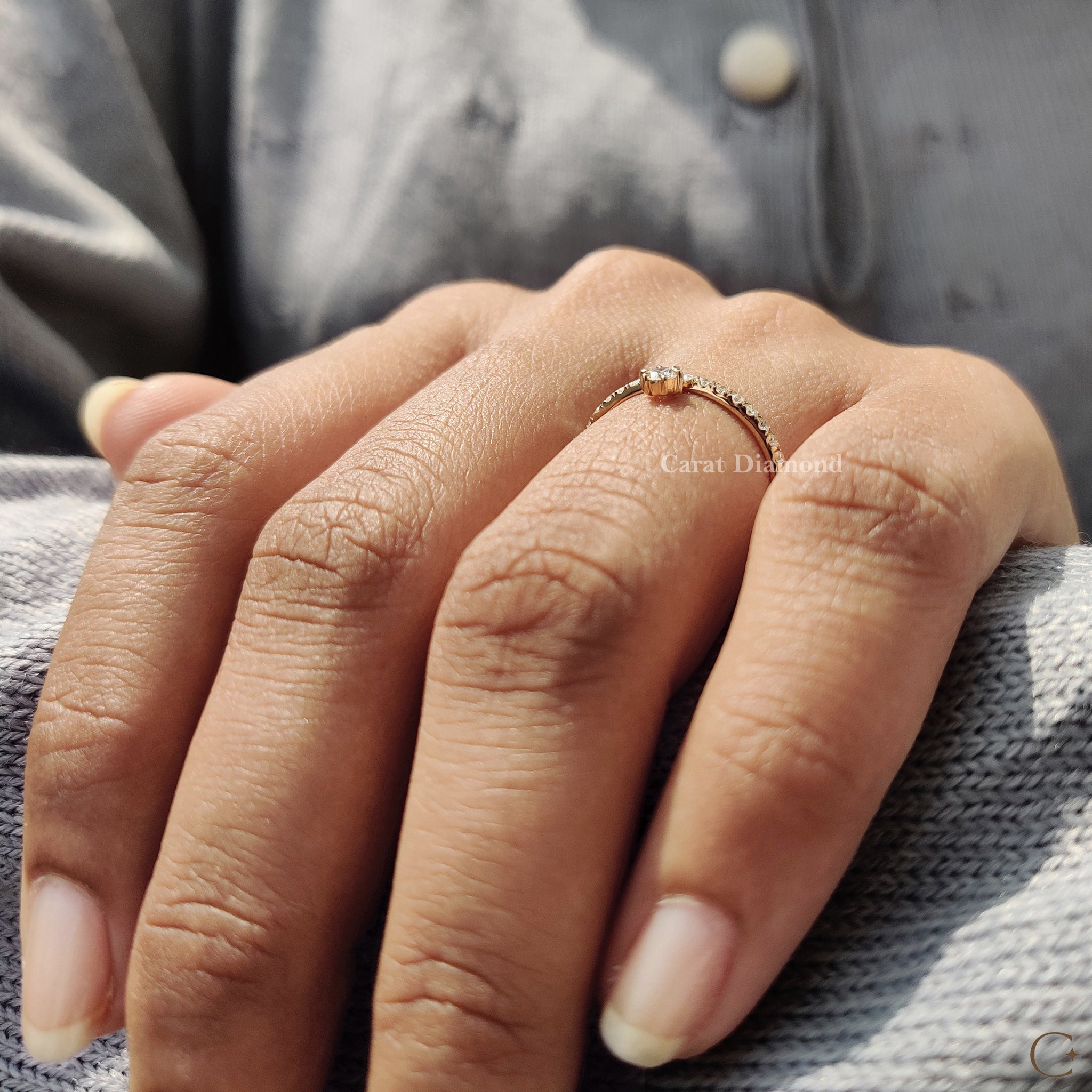 Buy wedding band with stunning lab-grown diamonds online.
