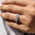 3 Row Pave Diamond Band With Bypass Setting