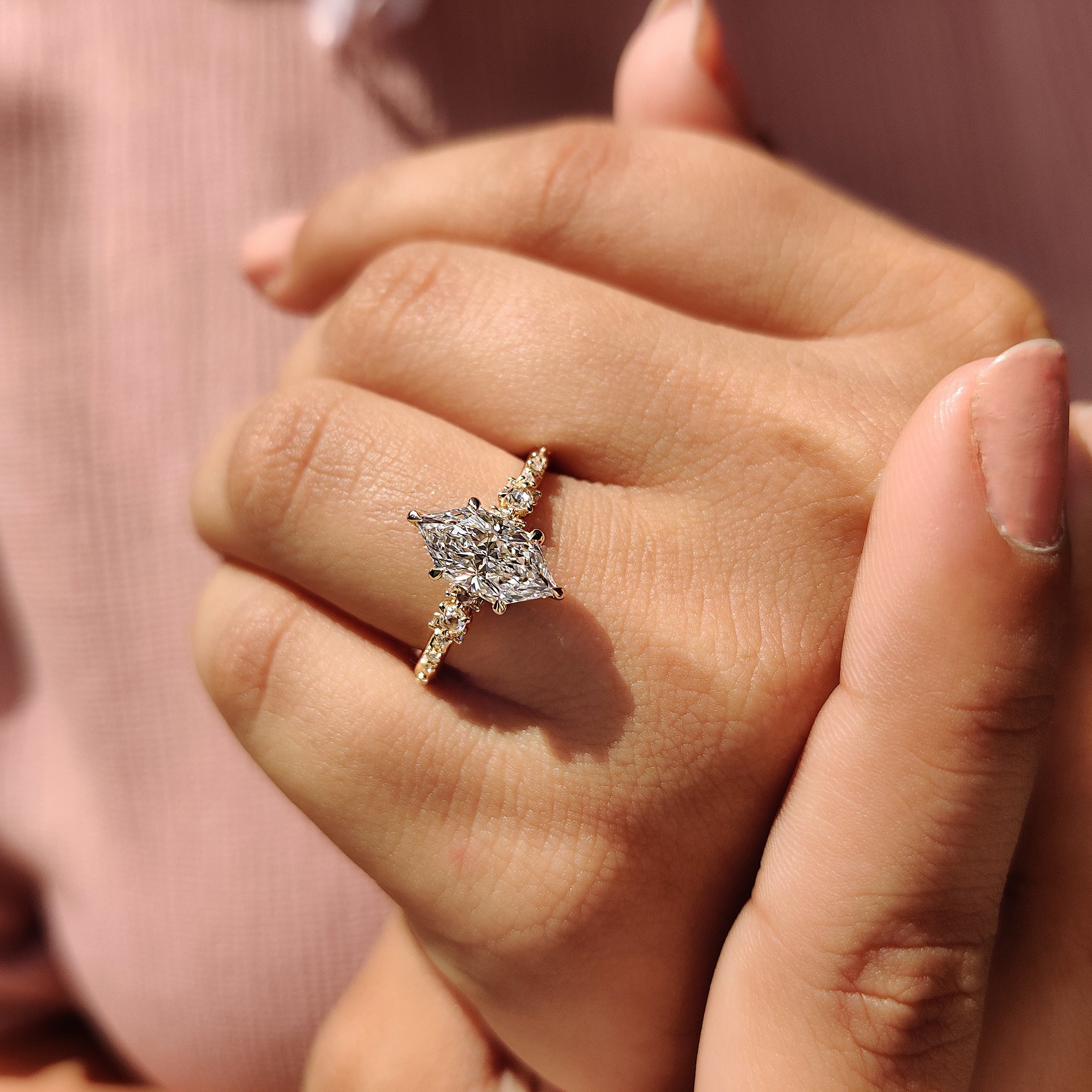 Handmade ring with handmade jewelry.